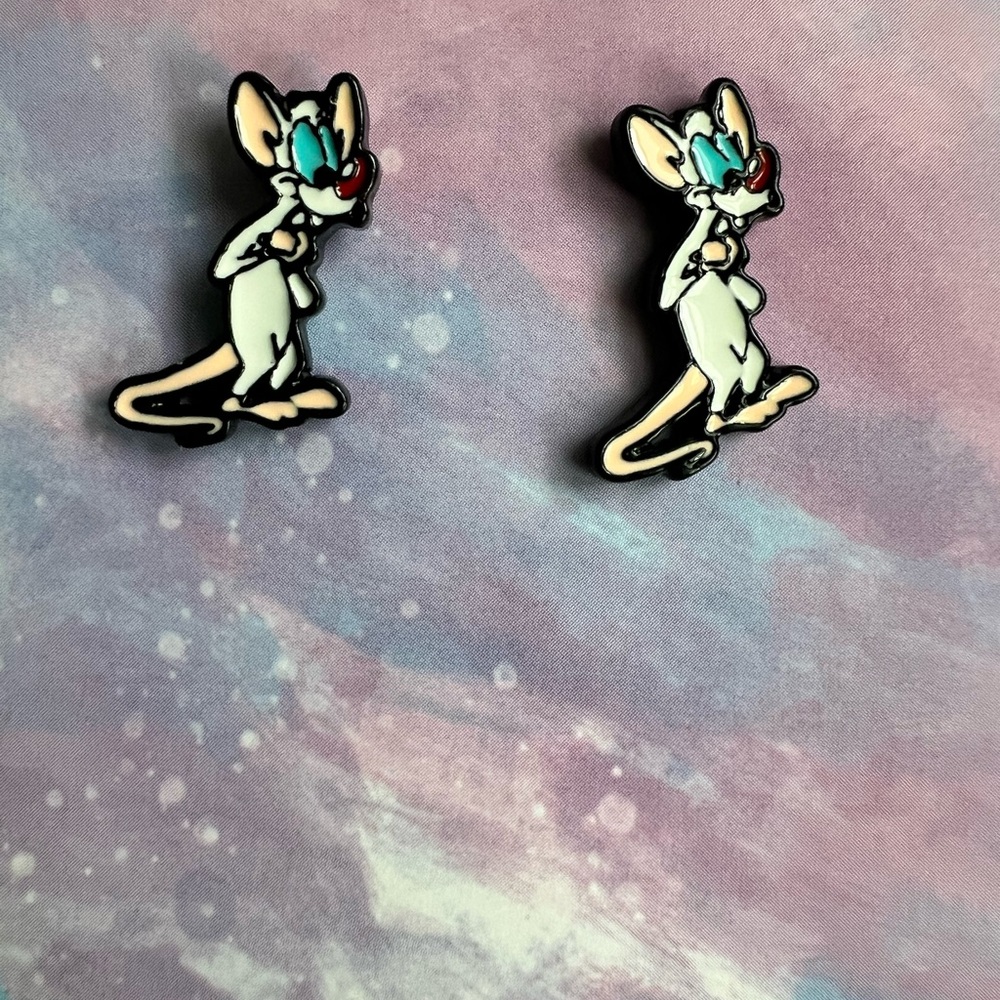 Pinky and the Brain earrings
